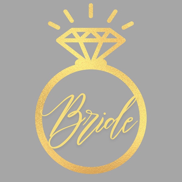 Bride Svg, Wedding Diamond Ring Svg, Engagement Ring Svg. Vector Cut file for Cricut, Silhouette, Pdf Png Eps Dxf, Decal, Sticker, Stencil.