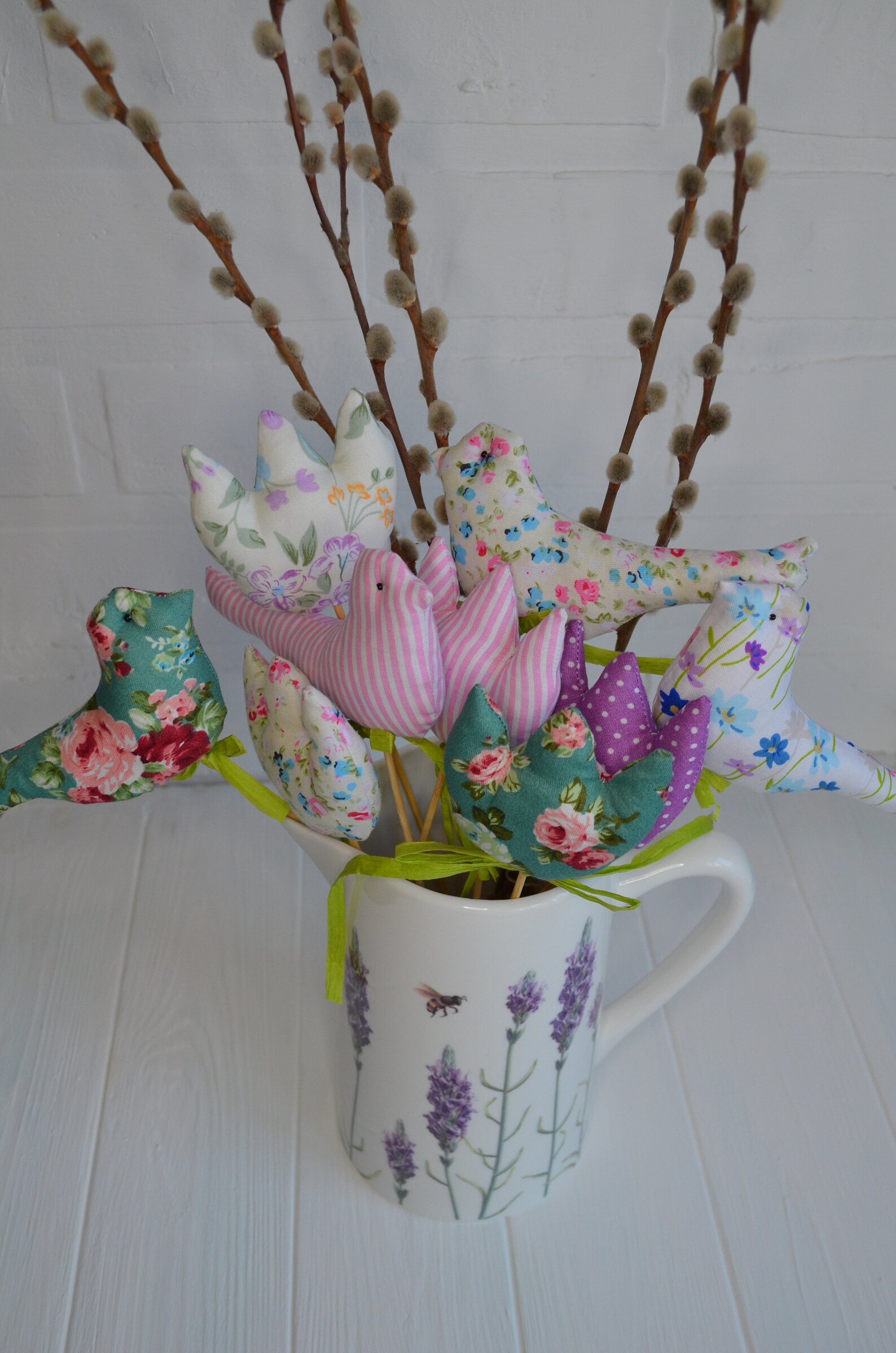 PDF Bird and Tulip Sewing Pattern,tulips Pattern,home Decor Pattern