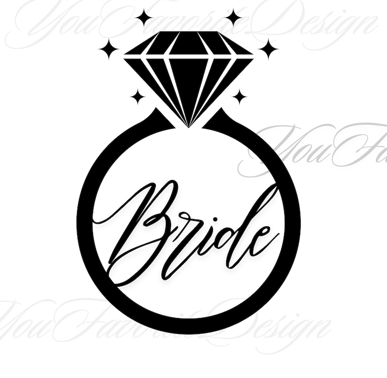 Wedding Diamond Ring Svg, Bride Svg, Engagement Ring Svg. Vector Cut ...