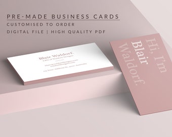 Pre-made Personalised Business Cards - Minimal and Professional Template