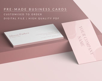 Pre-made Personalised Business Cards - Minimal and Modern Template