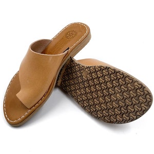 Womens Leather Sandals Beige, Round Toe Greek Sandals From Genuine Leather, Handmade Leather Sandals for Women Beige, Womens Summer Sandals