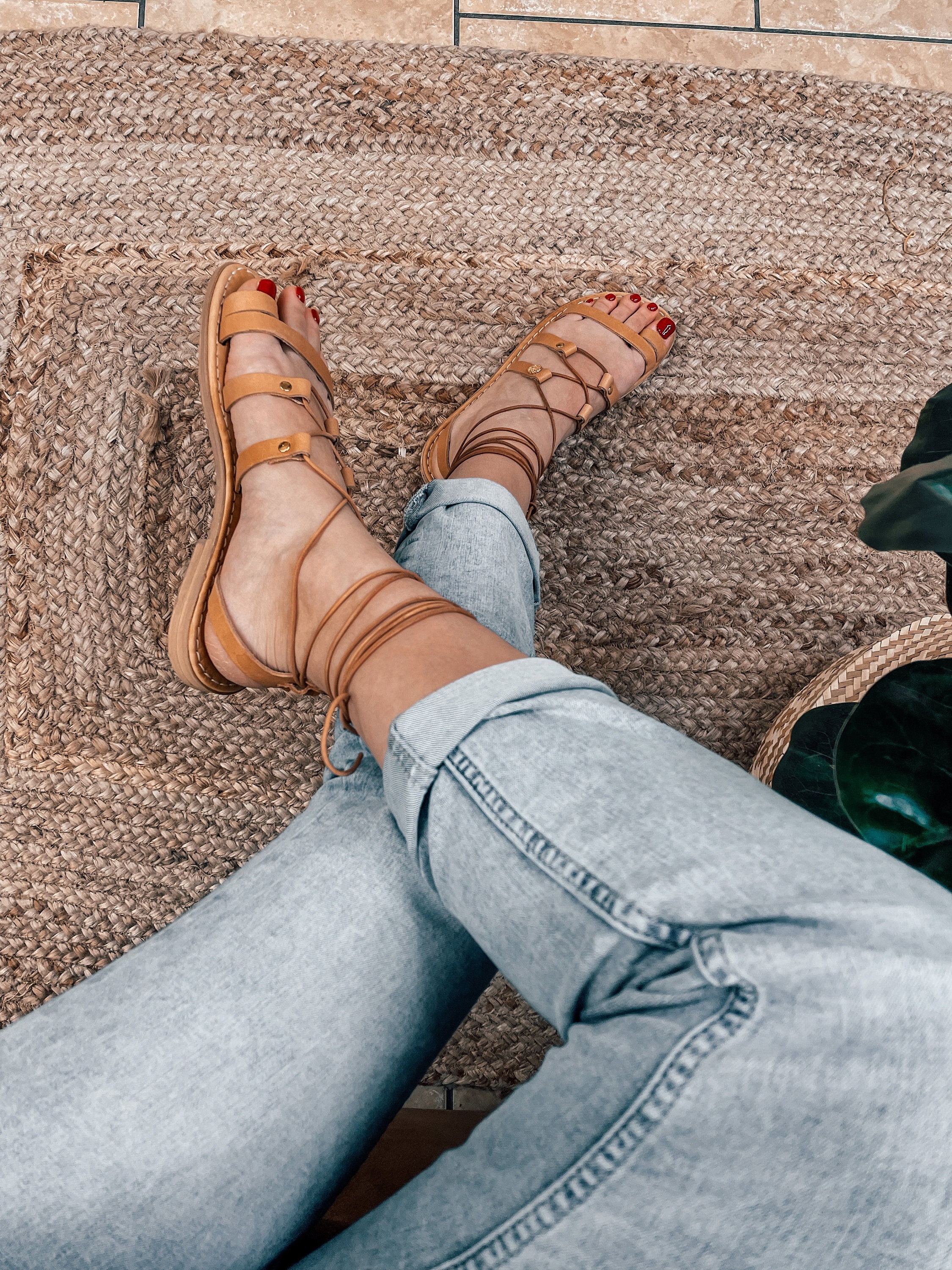 Lace up on sale sandals target