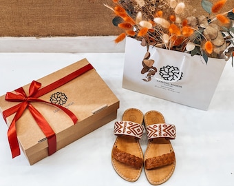 Boho Leather Sandals for Women, Boho Summer Gift for Her, Handmade Womens Sandals from Genuine Greek Leather, Womens Summer Shoes Boho