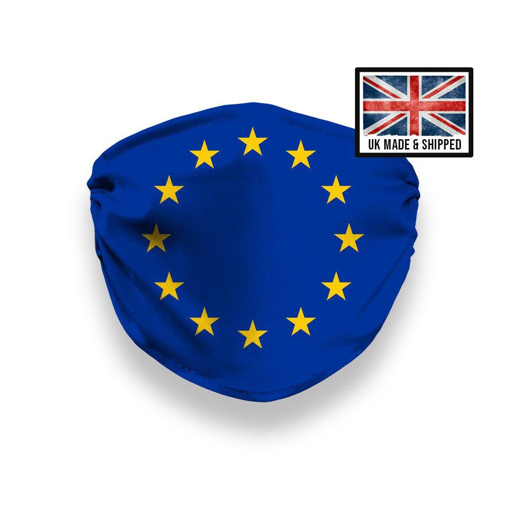 EU European Flag Face Mask European Union Facemask with Filter Etsy