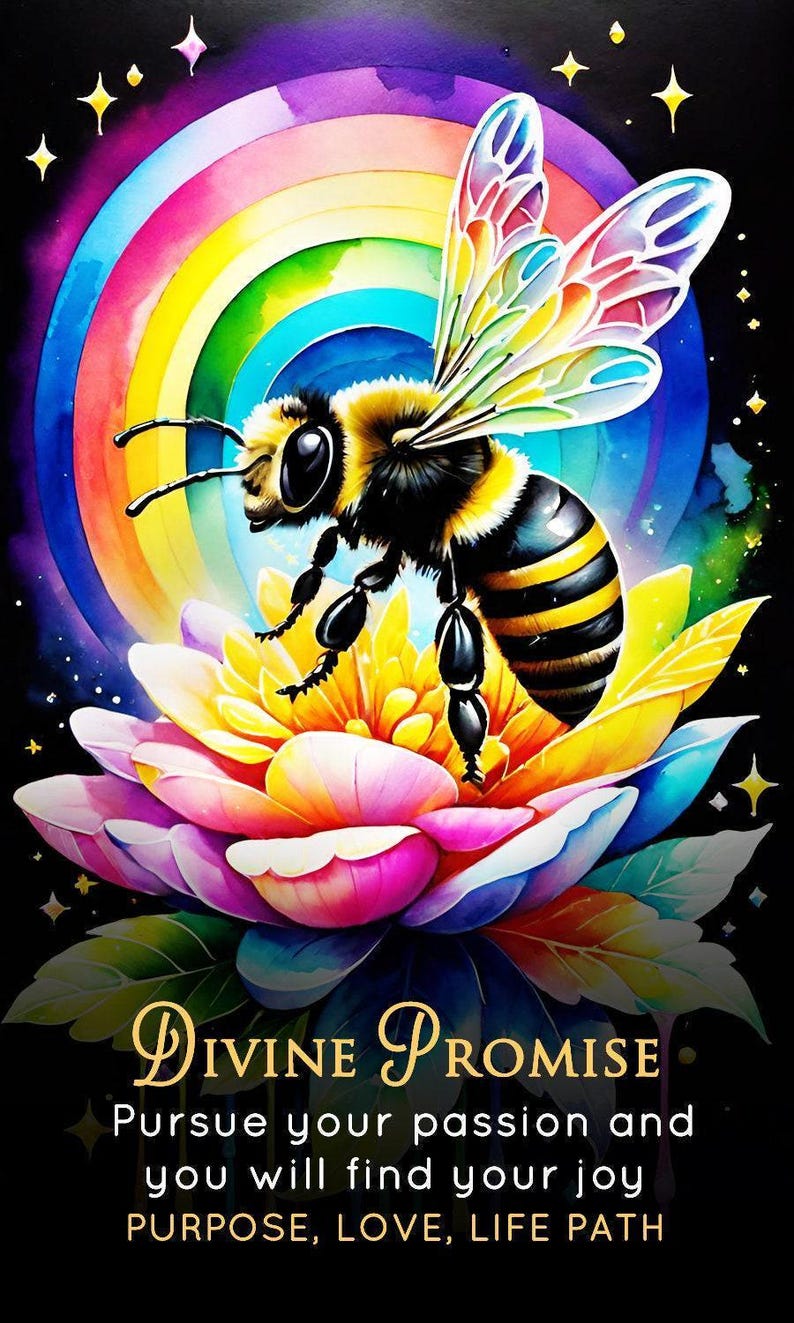 CUSTOM PREORDER: Alchemy of Bees Oracle Deck Unique Collage Spring Indie Tarot-Sized Cards image 8
