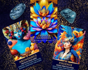 CUSTOM PREORDER! Indigo Goddess Oracle Deck: Money & Career Guidance Tarot (80 Cards)
