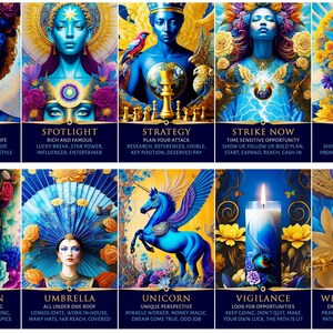 ¡PREVENTA PERSONALIZADA! Baraja de oráculo de la Diosa Índigo: Tarot de orientación sobre dinero y carrera (80 cartas) imagen 2