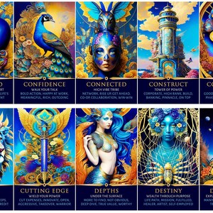 ¡PREVENTA PERSONALIZADA! Baraja de oráculo de la Diosa Índigo: Tarot de orientación sobre dinero y carrera (80 cartas) imagen 8