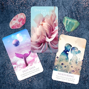 PRÉCOMMANDE PERSONNALISÉE : clarificateurs uniques de cartes de tarot romance rose Oracle Deck pour les lectures (livraison gratuite de 2 jeux aux États-Unis)