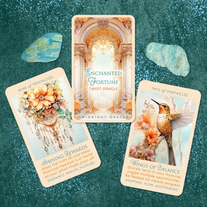 PRÉCOMMANDE PERSONNALISÉE : Tarot Fortune enchanté Oracle Deck Cartes de tarot uniques pour de l'argent et des lectures de carrière (les 2 jeux de cartes sont expédiés gratuitement aux États-Unis)