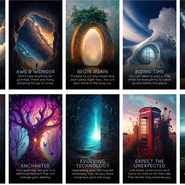 LOW STOCK: Sacred Soul Portals Oracle Deck of Higher Self Messages Tarot Cards (Buy Any 2 Decks, Get Free USA Shipping)