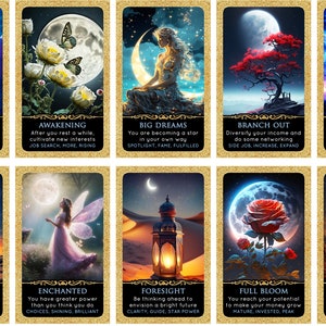 LAST ONES: Manifest Money Moon Oracle Deck for Prosperity Tarot Cards (Buy Any 2 Decks and Get Free USA Shipping)