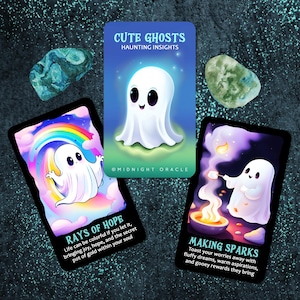 PRÉCOMMANDE PERSONNALISÉE : Jeu de cartes de tarot uniques Halloween de Joli fantôme hanté pour Halloween (livraison gratuite pour 2 jeux aux États-Unis)