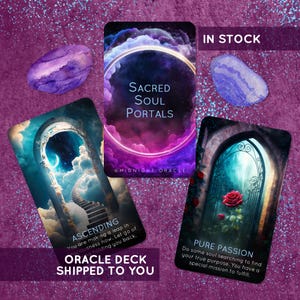IN STOCK! Sacred Soul Portals Oracle Deck: Higher Self Guidance Tarot Cards