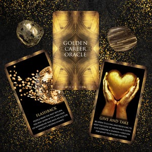 CUSTOM PREORDER: Golden Career Prosperity Oracle Deck Sale (80 Cards) Unique Money Moves Tarot Cards (Ships Free in USA)