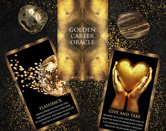 CUSTOM PREORDER: Golden Career Prosperity Oracle Deck Sale (80 Cards) Unique Money Moves Tarot Cards (Ships Free in USA)