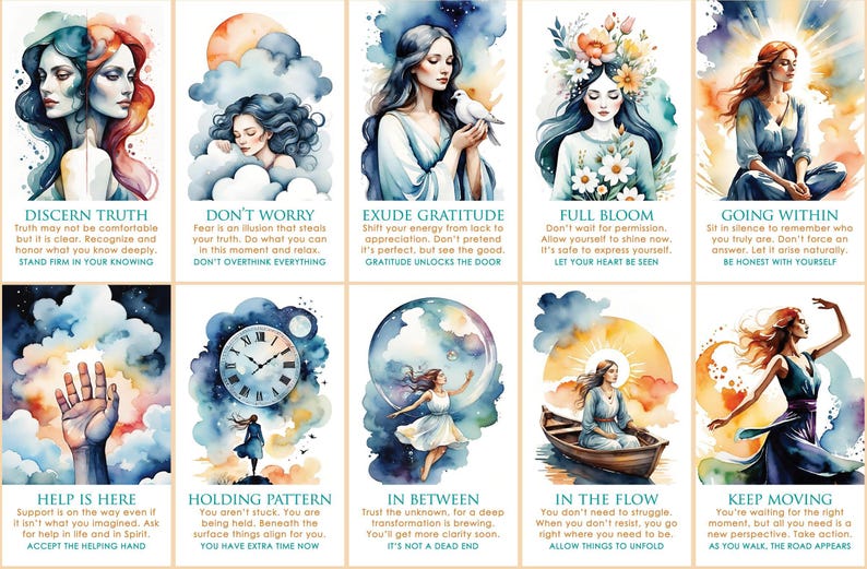 CUSTOM PREORDER: Answers From Spirit Oracle Deck of Channeled Messages, Tarot-Sized Cards + Guidebook PDF immagine 3