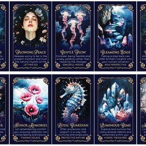 CUSTOM PREORDER: Deep Dive Oracle Deck of Ocean Tarot-sized Cards for ...
