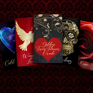 CUSTOM PREORDER: Golden Twin Flames Love Oracle Deck of Romance Tarot-Sized Cards image 7