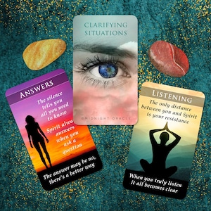 PRÉCOMMANDE PERSONNALISÉE : clarifier des situations Clarificateurs de lecture de la taille d'un jeu de tarots Oracle image 1