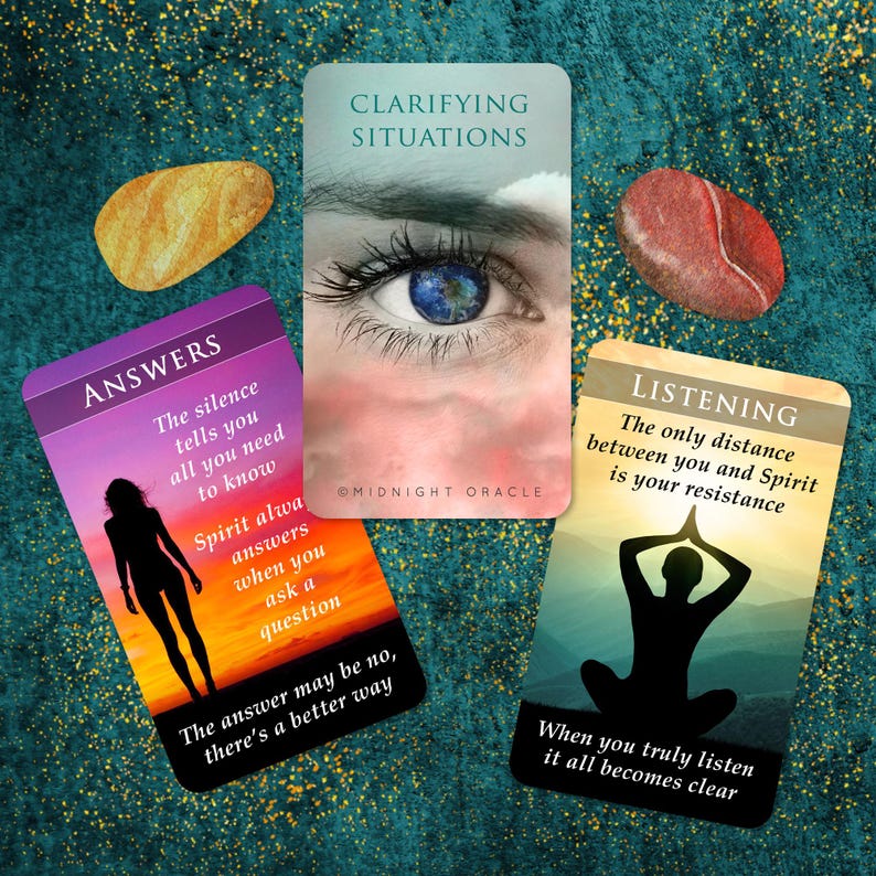 PRÉCOMMANDE PERSONNALISÉE : clarifier des situations Clarificateurs de lecture de la taille d'un jeu de tarots Oracle image 1