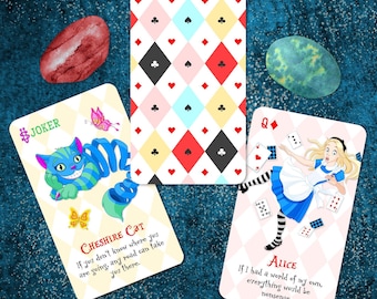 CUSTOM PREORDER: Wonderland Oracle Deck of Alice in Wonderland Tarot-Sized Cards