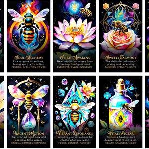 CUSTOM PREORDER: Alchemy of Bees Oracle Deck Unique Collage Spring Indie Tarot-Sized Cards image 5
