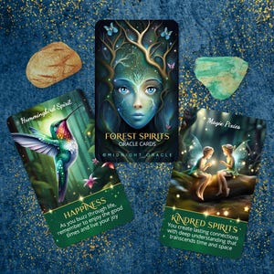 PRÉCOMMANDE PERSONNALISÉE : Enchanted Forest Spirits Oracle Deck Unique Forest Tales Tarot Cards (livraison gratuite pour 2 jeux de cartes aux États-Unis)