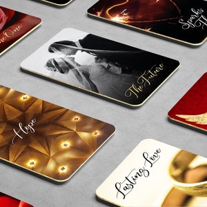 CUSTOM PREORDER: Golden Twin Flames Love Oracle Deck of Romance Tarot-Sized Cards image 9