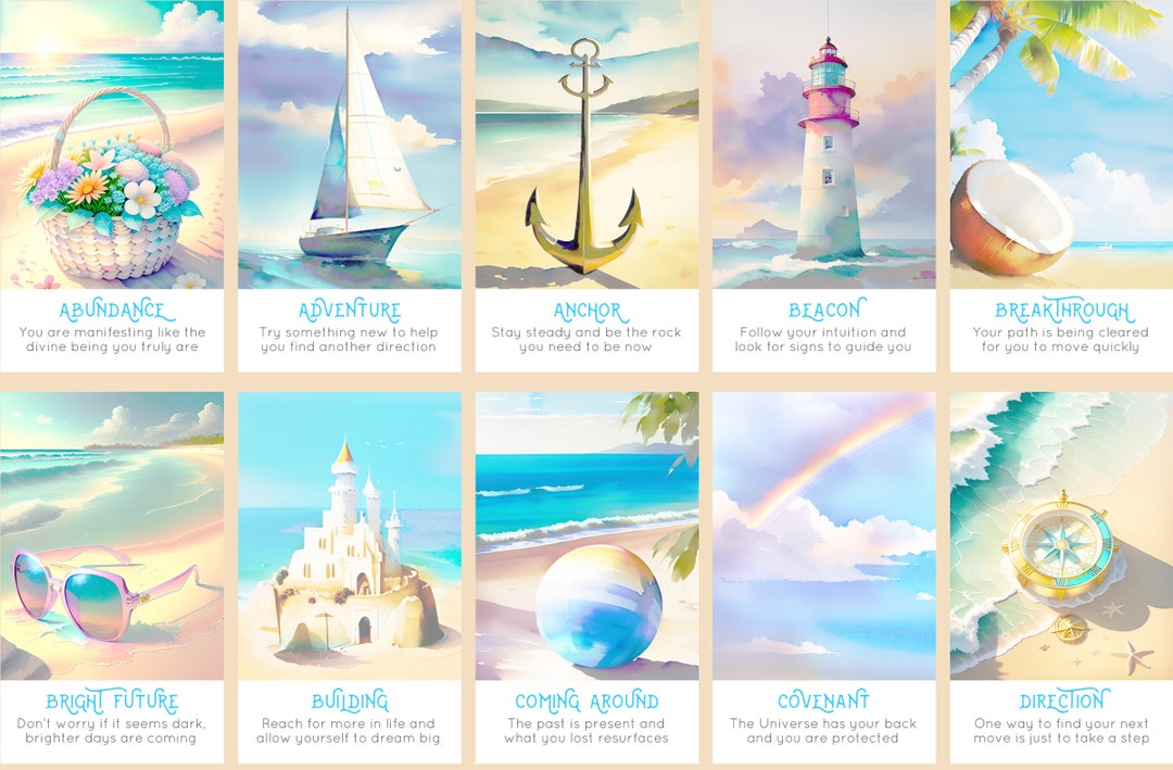 PREORDER: Divine Depths Ocean Oracle Deck With Pearls of Wisdom Tarot ...
