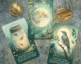¡NUEVO! EN STOCK: Baraja de cartas Wild Beyond Oracle de naturaleza y animales, tamaño tarot, para obtener orientación.