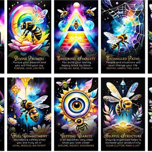 CUSTOM PREORDER: Alchemy of Bees Oracle Deck Unique Collage Spring Indie Tarot-Sized Cards image 3