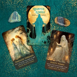 PRÉCOMMANDE PERSONNALISÉE : Haunted Echoes Oracle Deck cartes de tarot uniques pour guérir le passé (livraison gratuite pour 2 jeux de cartes aux États-Unis)