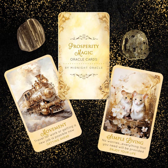 Prosperity Magic Oracle Deck of Career and Money Manifestation Tarot-Sized Cards