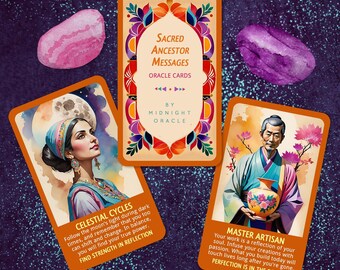 CUSTOM PREORDER: Sacred Ancestor Oracle Deck of Wisdom Message Tarot-Sized Cards for Clarity