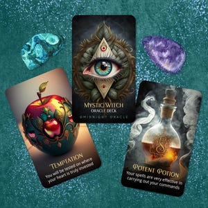 PRÉCOMMANDE PERSONNALISÉE : jeu de cartes de tarot Oracle unique de la sorcière mystique de la sagesse féminine (livraison gratuite pour 2 jeux aux États-Unis)