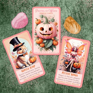 PRÉCOMMANDE PERSONNALISÉE : jeu de cartes de tarot d'Halloween pastel pastel Oracle pour Summerween (livraison gratuite de 2 jeux aux États-Unis)