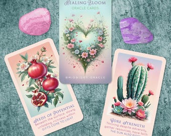 CUSTOM PREORDER: Healing Bloom Oracle Deck of Floral Tarot-Sized Cards for Intuitive Guidance and Self-Love
