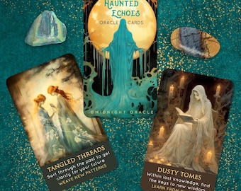 CUSTOM PREORDER: Haunted Echoes Oracle Deck of Unique Tarot-Sized Cards for Self-Discovery