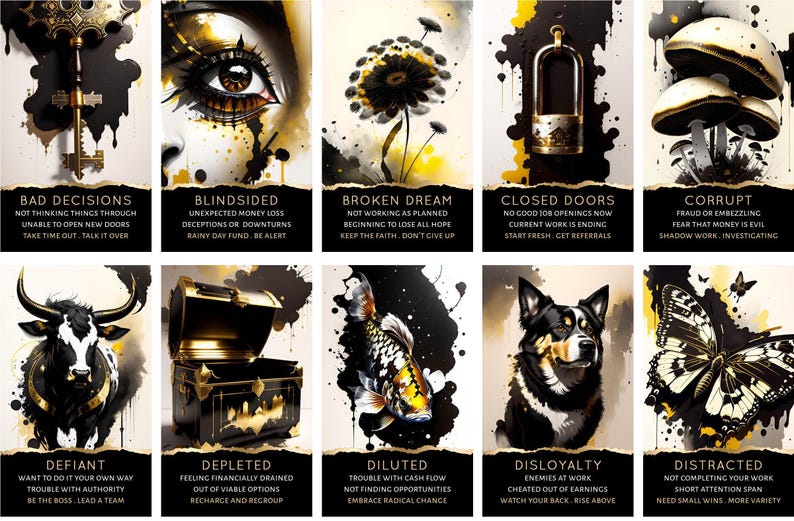 PEDIDO ANTICIPADO PERSONALIZADO: Baraja de cartas del Tarot Money Shadow Work Oracle con cartas de carrera y finanzas imagen 5