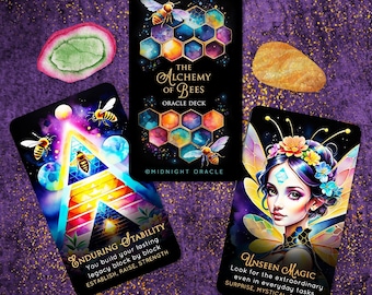 CUSTOM PREORDER: Alchemy of Bees Oracle Deck Unique Collage Spring Indie Tarot-Sized Cards