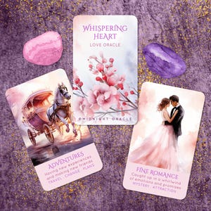 CUSTOM PREORDER: Whispering Heart Love Oracle Deck of Pink Romance Reading Tarot-Sized Cards