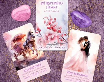 CUSTOM PREORDER: Whispering Heart Love Oracle Deck of Pink Romance Reading Tarot-Sized Cards