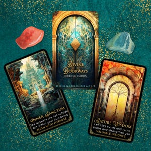 EN STOCK : cartes de tarot uniques Oracle Deck Divine Doors pour modifications + montée de niveau (livraison gratuite pour 2 jeux aux États-Unis)