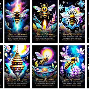 CUSTOM PREORDER: Alchemy of Bees Oracle Deck Unique Collage Spring Indie Tarot-Sized Cards image 4