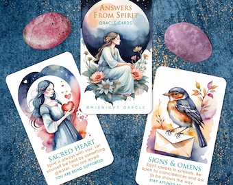 CUSTOM PREORDER: Answers From Spirit Oracle Deck of Channeled Messages, Tarot-Sized Cards + Guidebook PDF