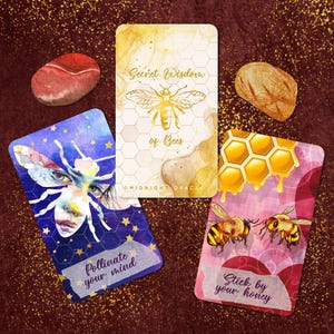 LIMITED STOCK: Secret Wisdom of Bees Oracle Deck of Unique Collage Quote Tarot-Sized Cards