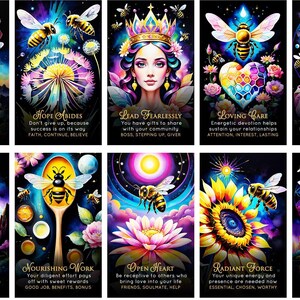 CUSTOM PREORDER: Alchemy of Bees Oracle Deck Unique Collage Spring Indie Tarot-Sized Cards image 2
