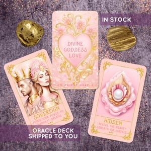 IN STOCK! Divine Goddess Love Oracle Deck: Pink Tarot Cards for Romance